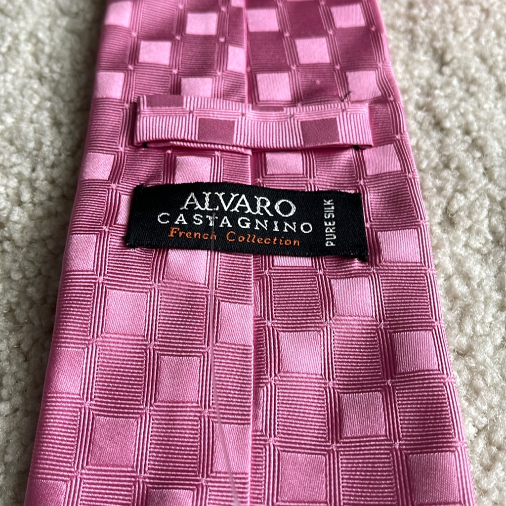 Alvaro Castagnino French Collection Pure Silk Mens Tie
